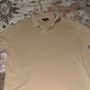 Express Beige Polo Shirt